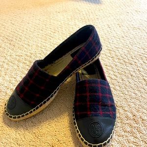Tory Burch Color Block Wool Espadrille Flats